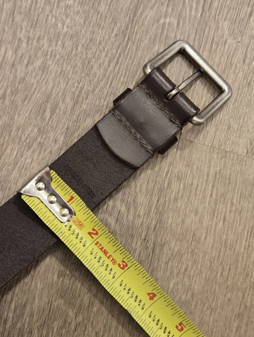 Mens Hollister Brown Leather Belt Dirtbag Grunge Rustic Size 34 Western VTG